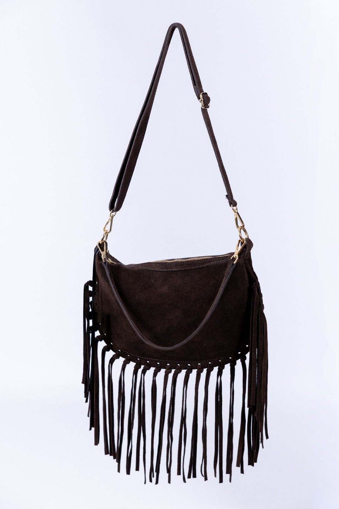 HighGarden - Borsa mezza luna con Frange