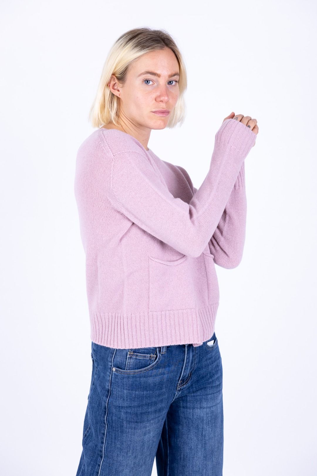 Nhoi Lab - Maglia con taschine girocollo