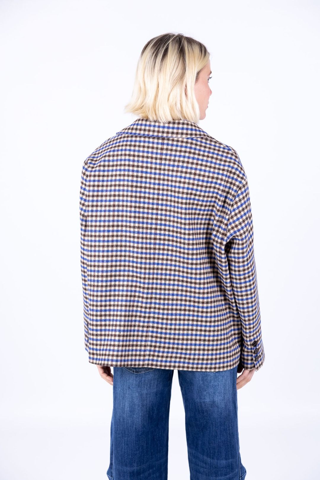 Tensione In - Giacca quadro con spilla