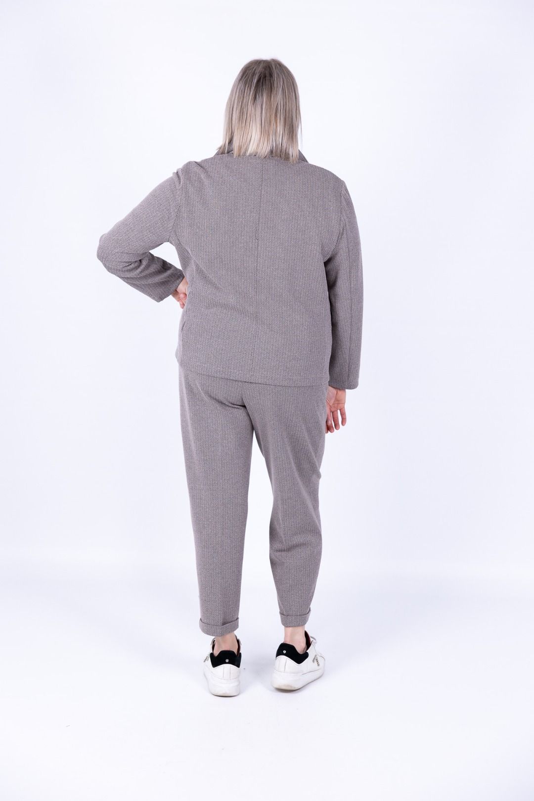 Ragno - Completo spinato curvy giacca e pantalone