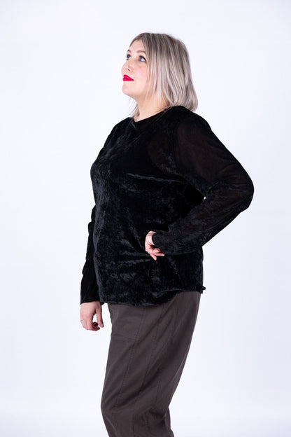 Susy Star - Maglia ciniglia collo barchetta