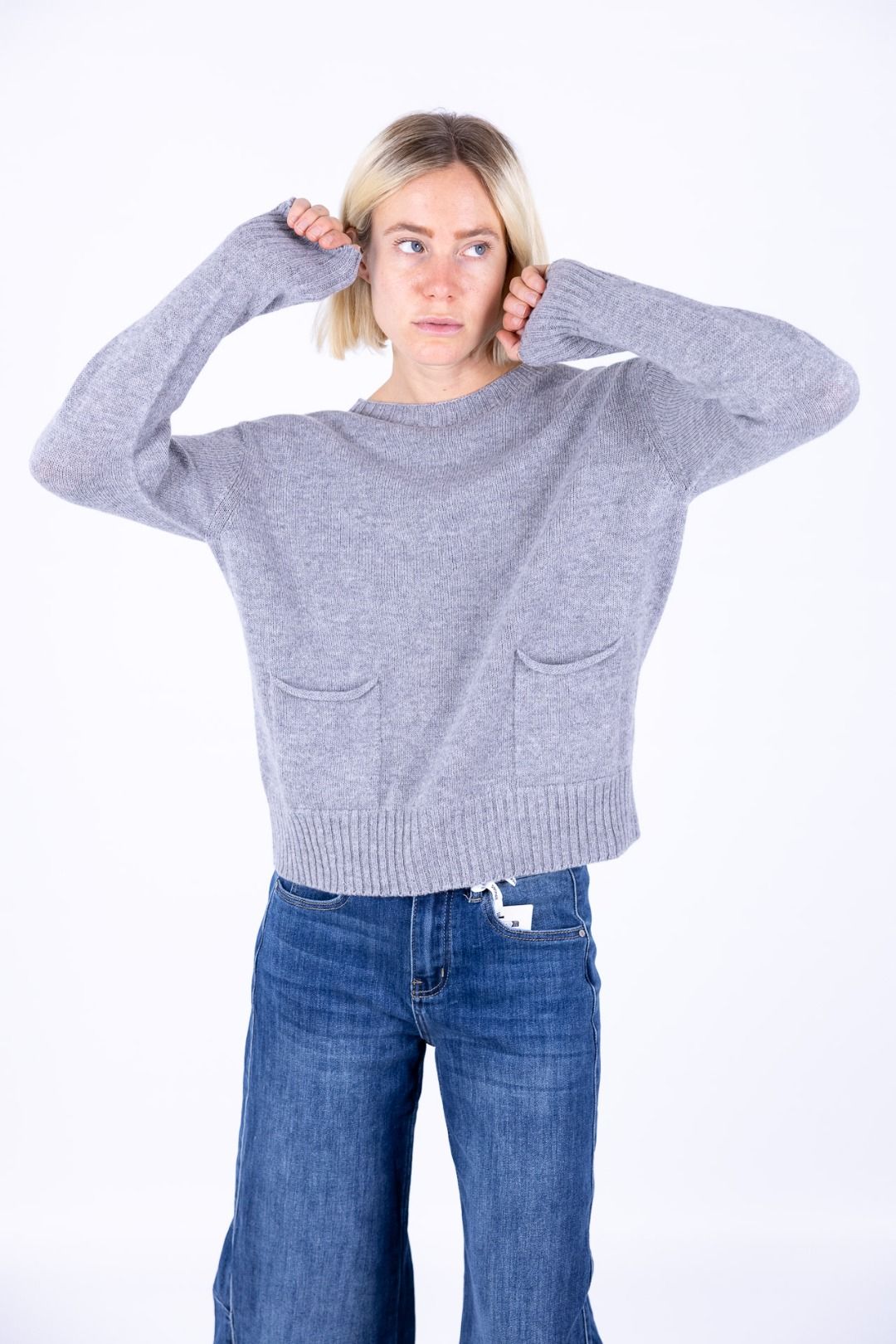 Nhoi Lab - Maglia con taschine girocollo