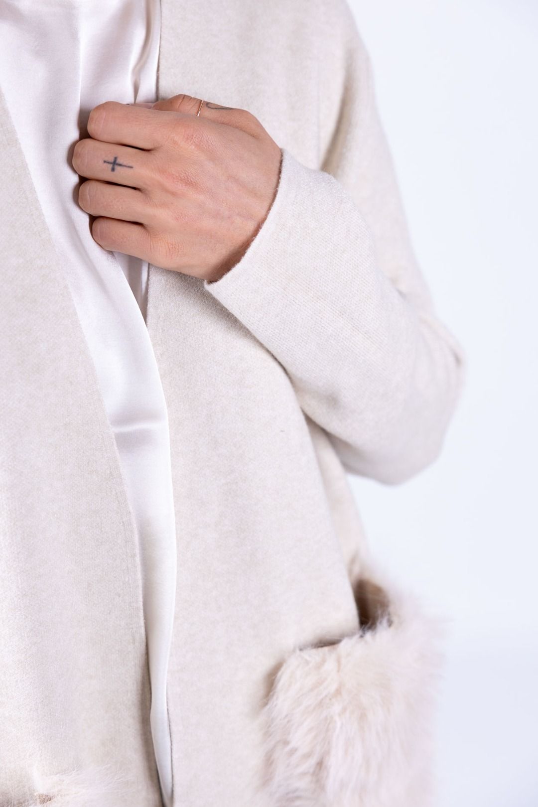 Susy Mix - Cappotto tasche ecopelliccia