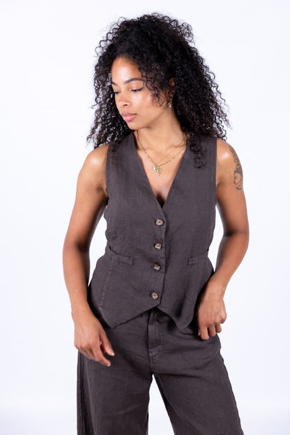 Tensione In - Completo lino Gilet e Pantalone