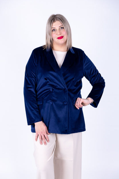 Susy Star - Giacca velluto doppio petto