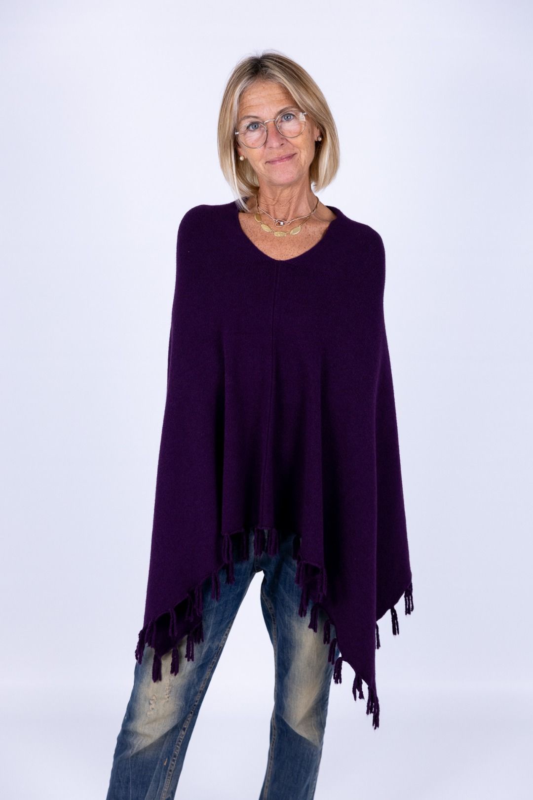 Arvs - Poncho con frange