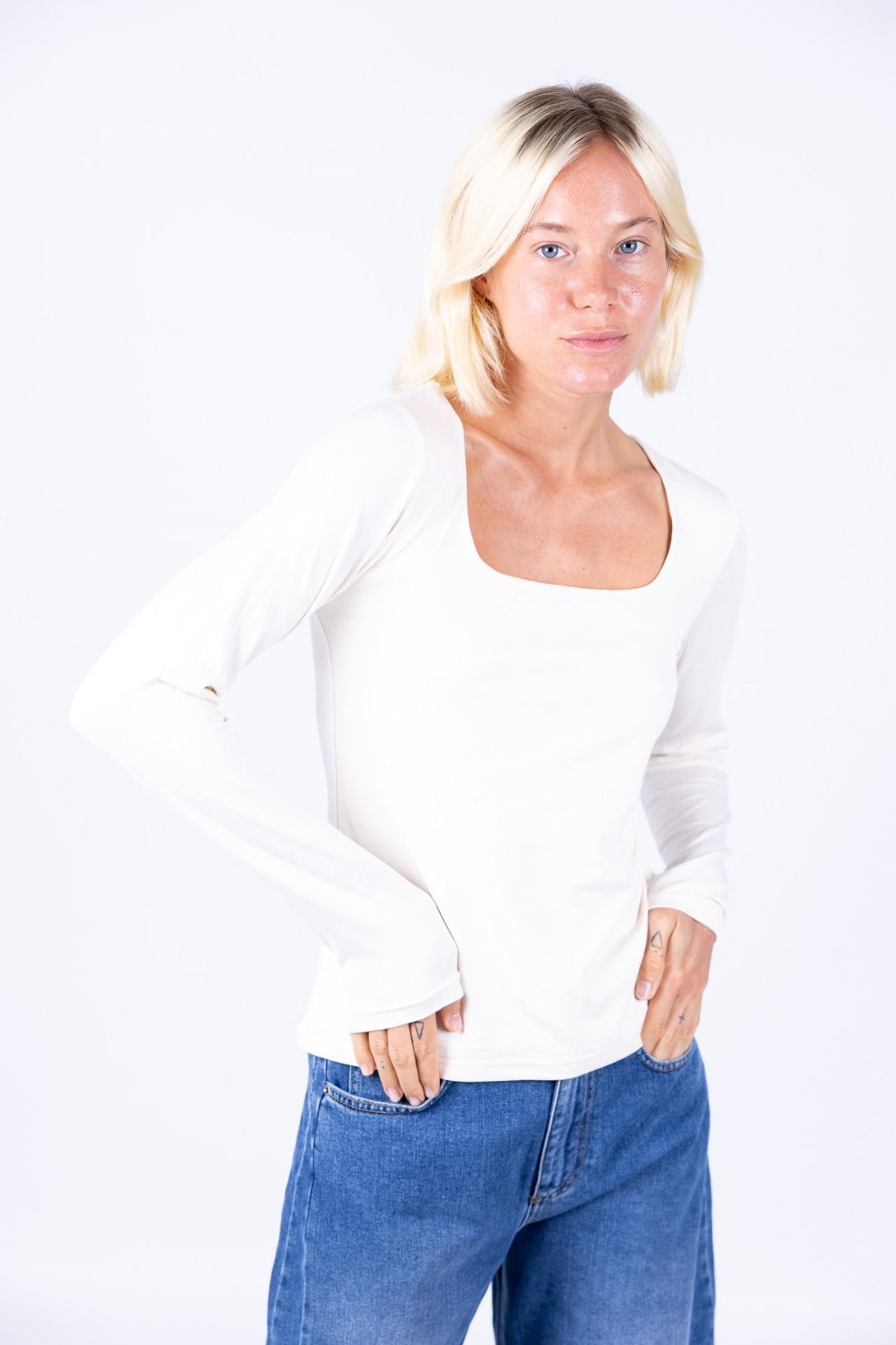 Susy Mix - Maglia scollo quadro