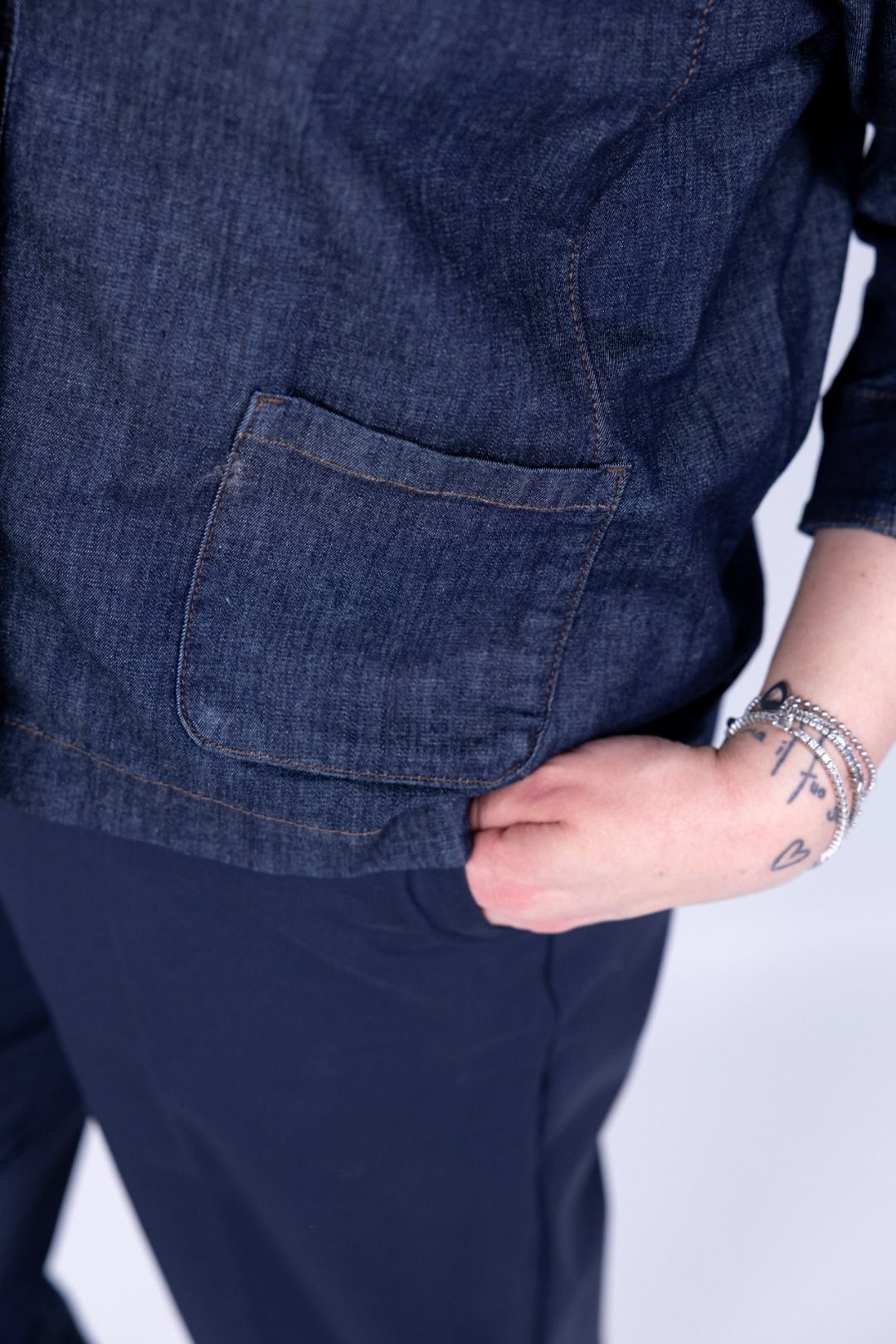 Ragno - Giacca Light Denim manica 3/4 C