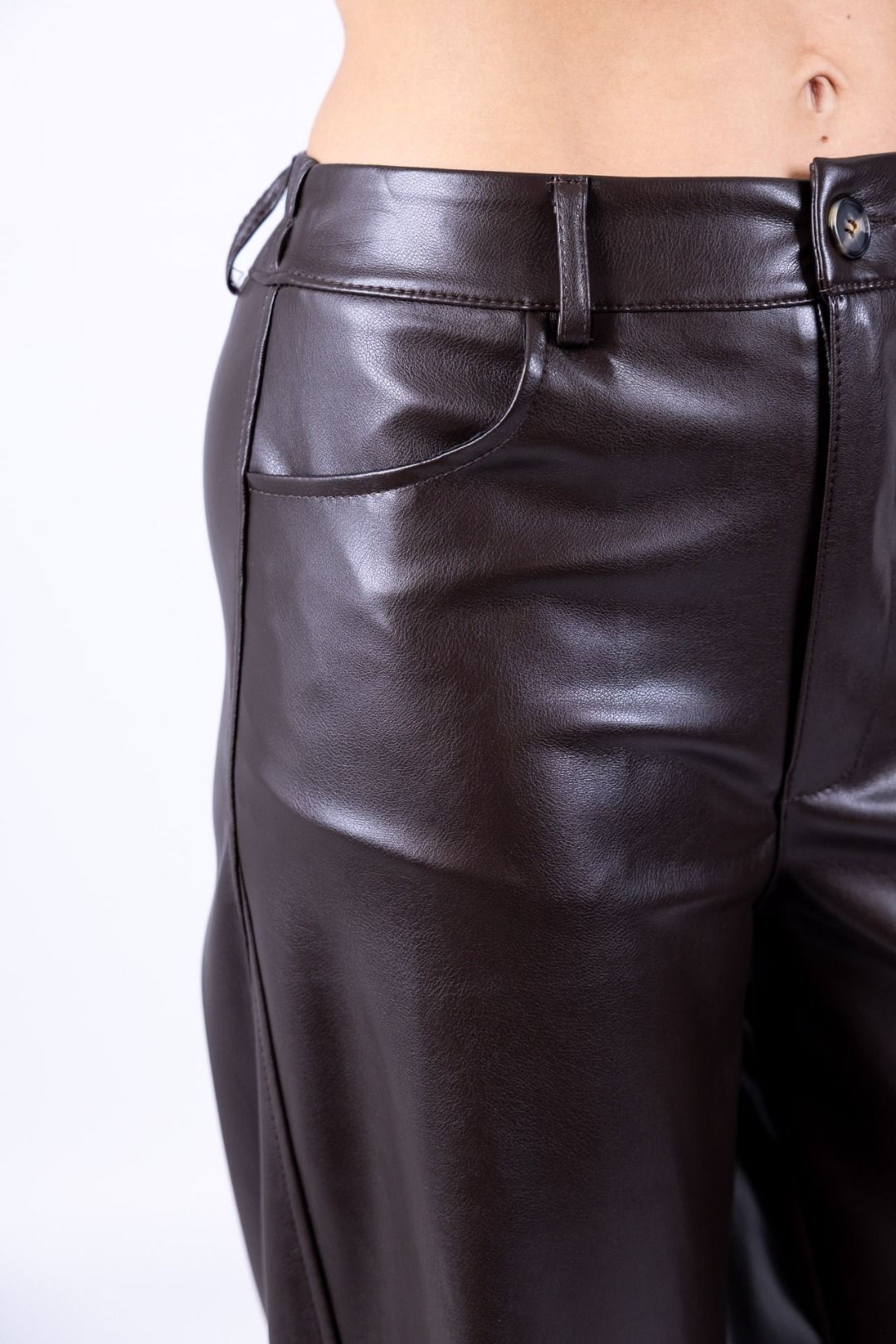 HaveOne - Pantalone baloon ecopelle