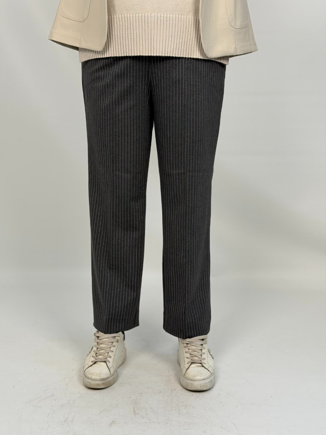 Ragno - Pantalone gessato Straight pocket C