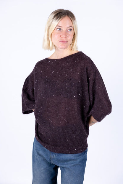 HaveOne - Poncho con paillettes
