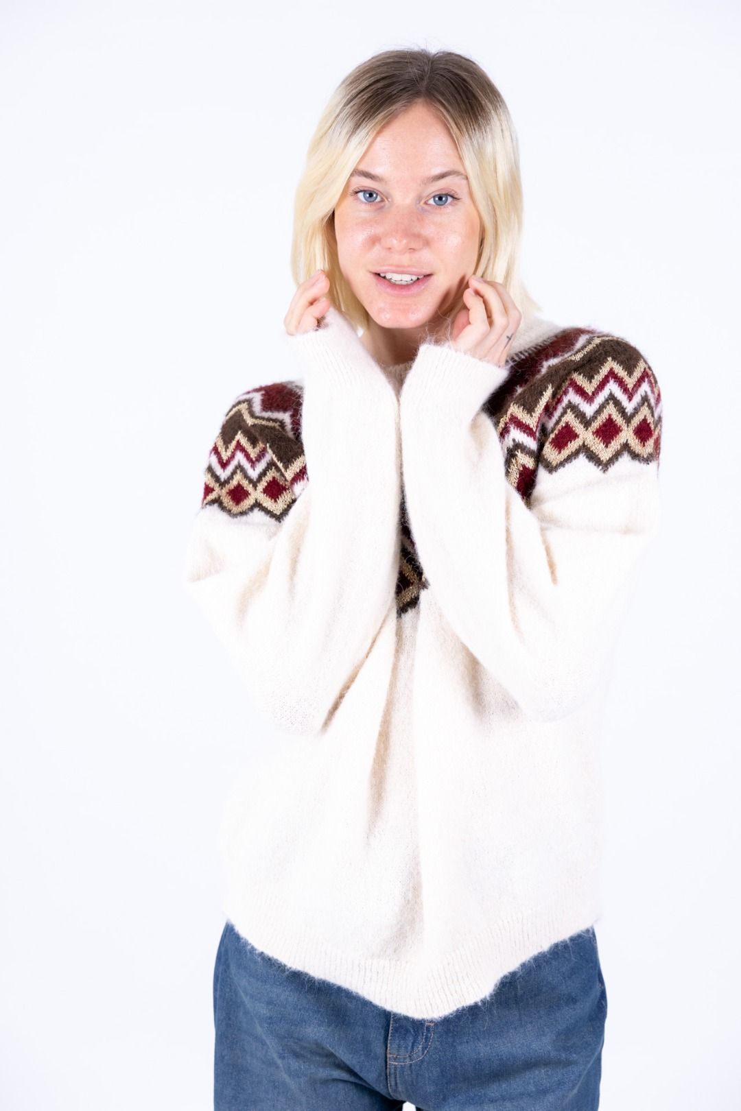 Susy Mix - Maglia jacquard lurex