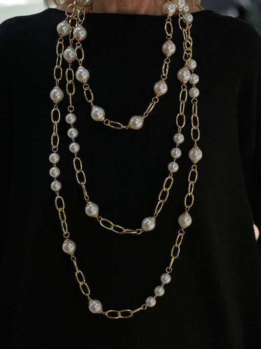 Pupillo - Collana catena e perle