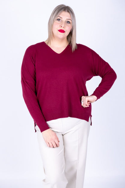 Dejavù - Maglia scollo a V con spacchetti