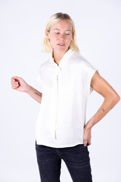 Susy Mix - Blusa con collo cravatta