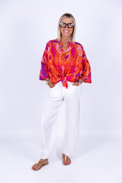 Tensione In - Camicia in mussola fantasia