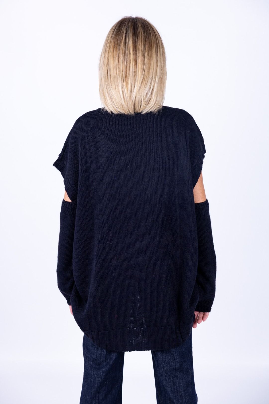 Tensione in - Gilet stondato con manicotti