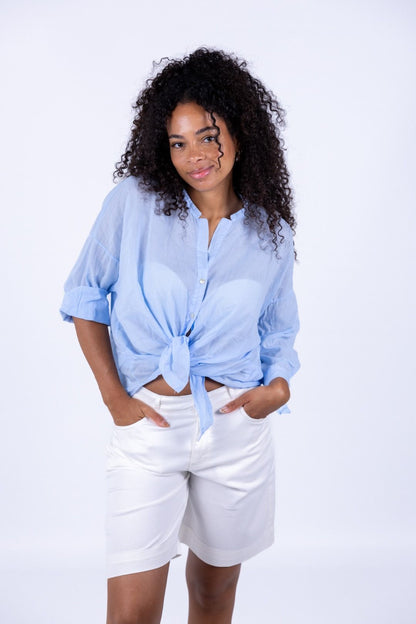 Tensione In - Camicia mussola con scritta