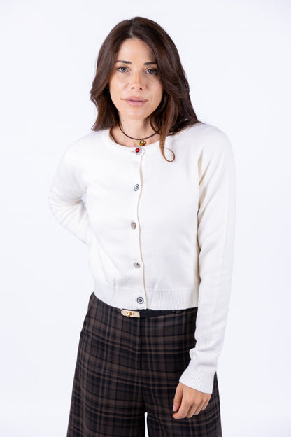 Susy Mix - Maglia bottoni gioiello