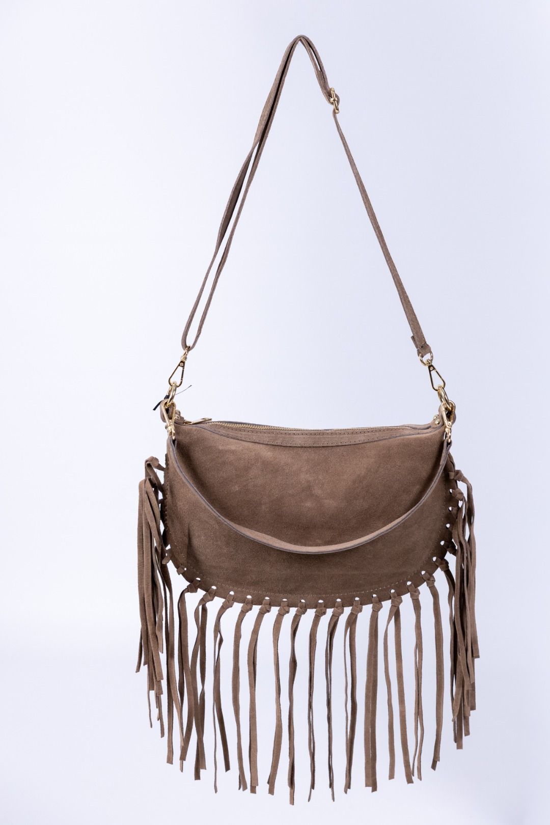 HighGarden - Borsa mezza luna con Frange