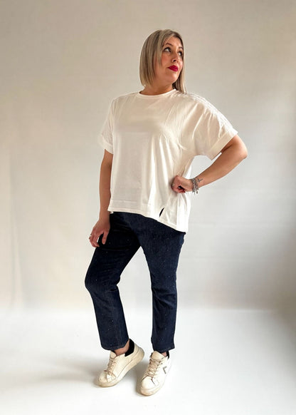 Susy Star - T-shirt con pizzo