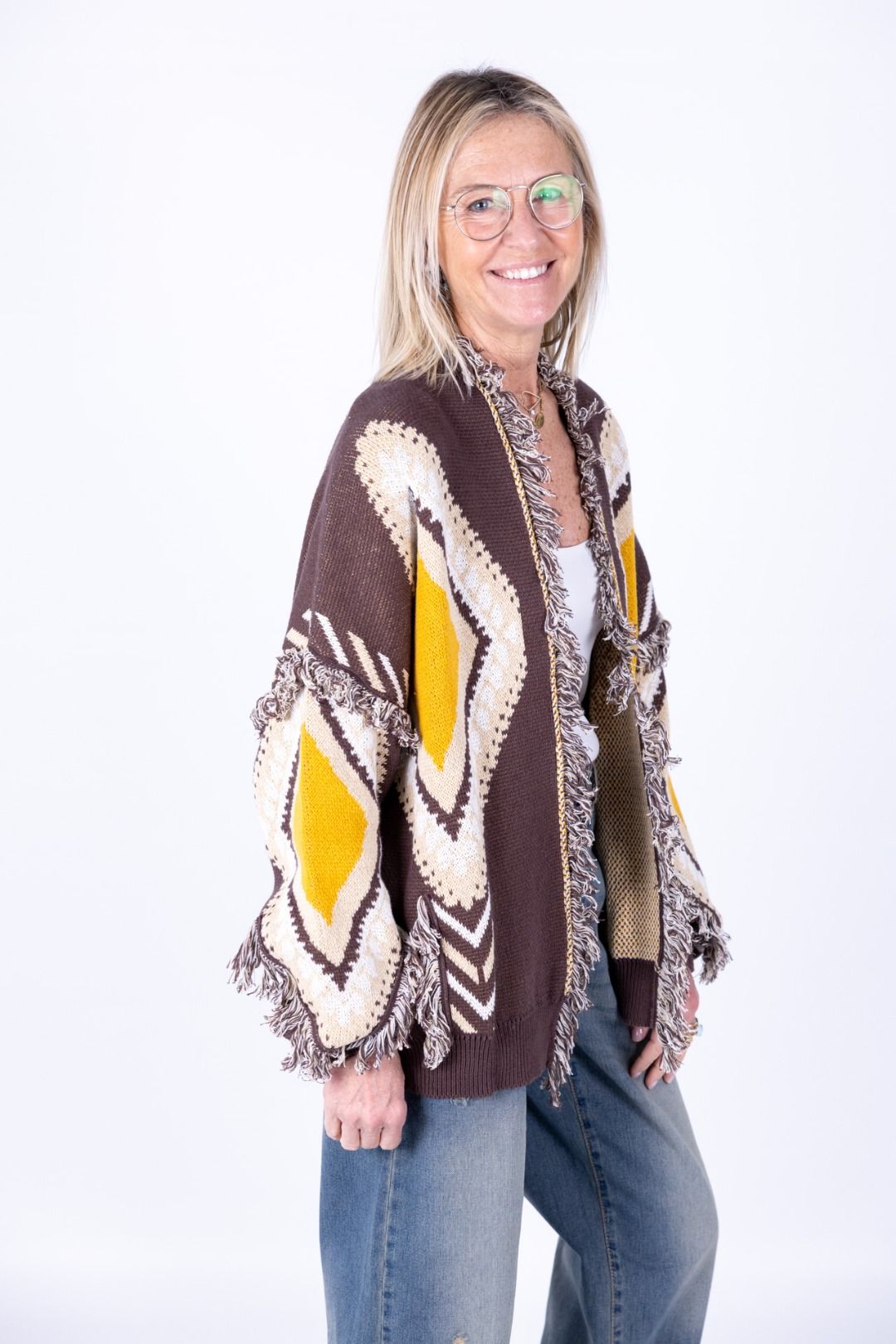Tensione In - Cardigan rombi