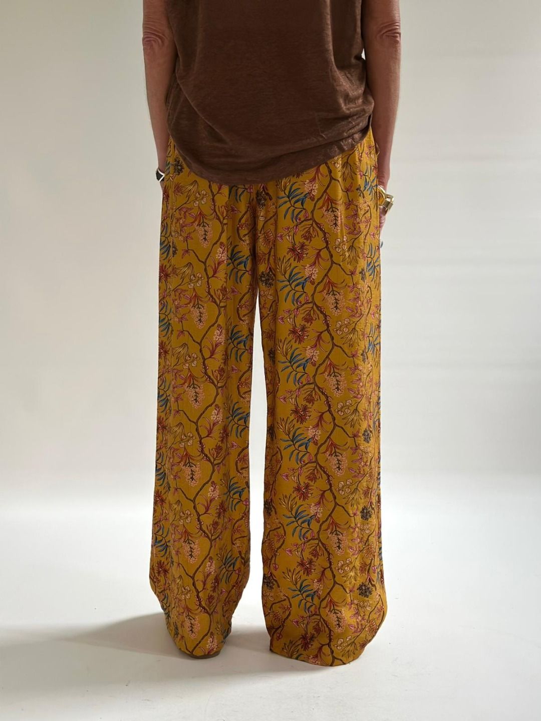 Novepuntouno - Pantalone fantasia in viscosa