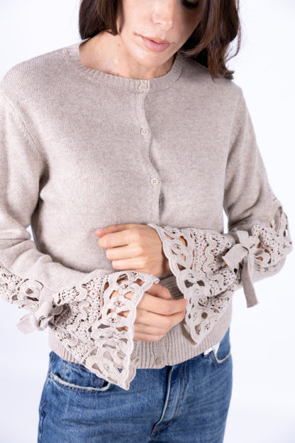 Philia Loft - Cardigan con pizzo