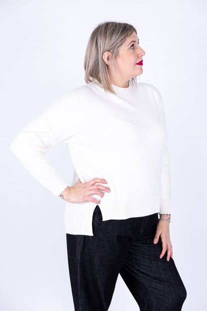 Ragno - Maglia collo a giro con costine sul collo