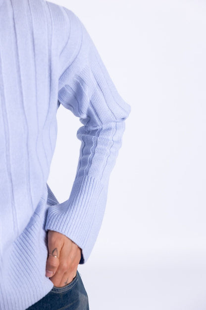 Bottega Artigiana - Maglia collo lupetto costa larga