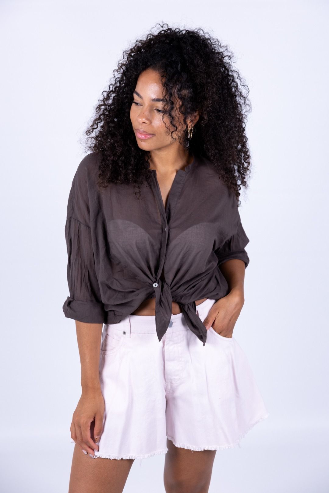 Tensione In - Camicia mussola con scritta