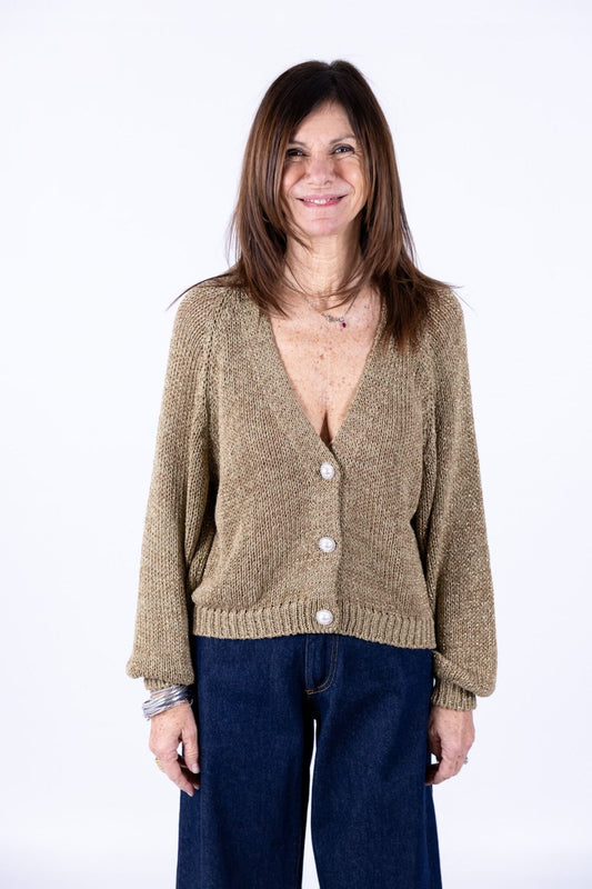 HaveOne - Cardigan bottone gioiello