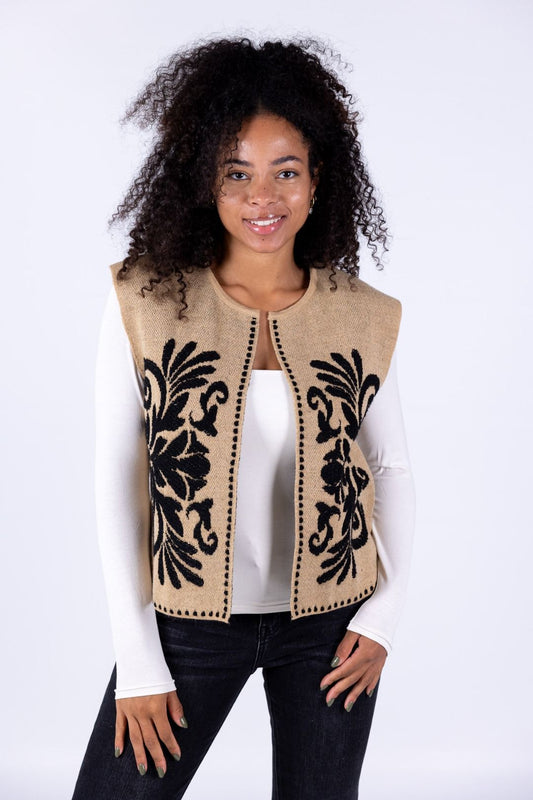 Tensione in - Gilet ricamo