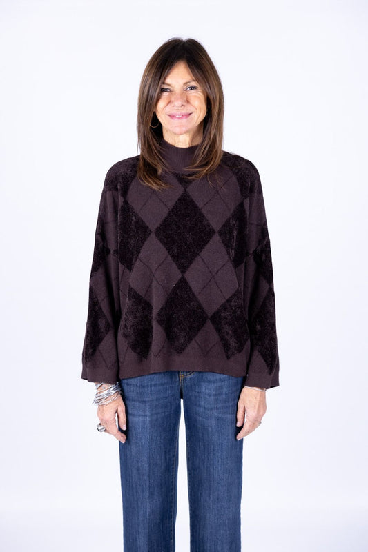 Susy Mix - Maglia con losanghe