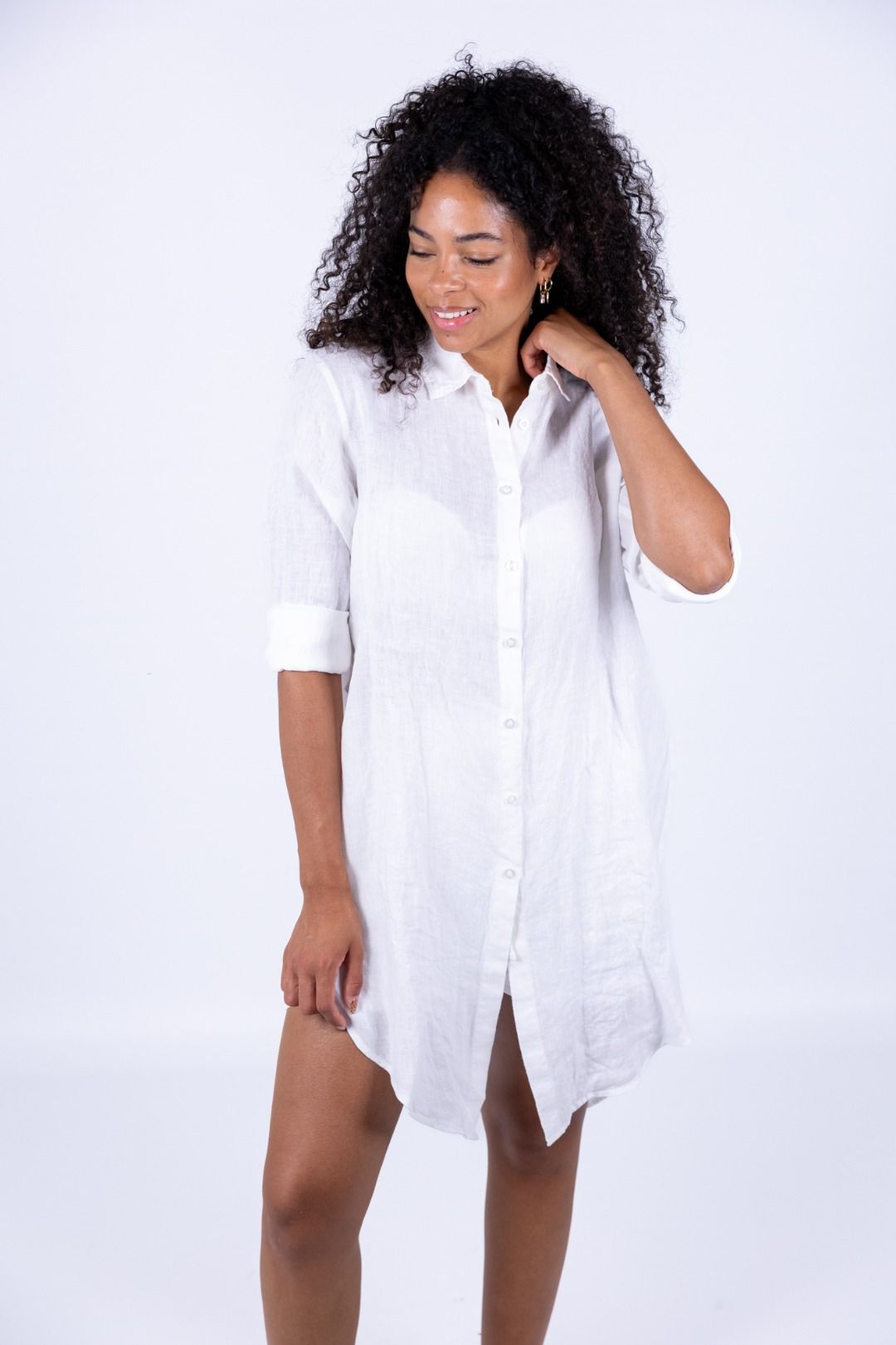 Tensione In - Camicia con spacchi in lino
