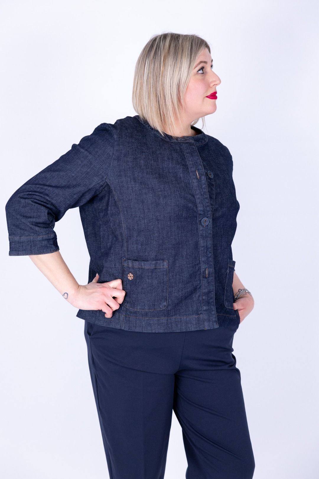 Ragno - Giacca Light Denim manica 3/4 C