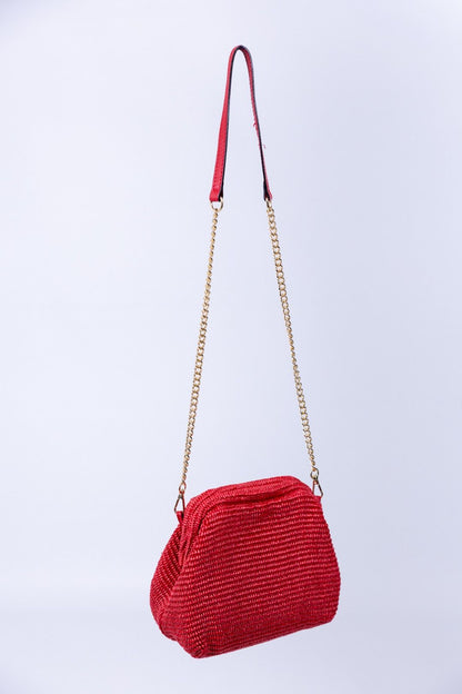 Gulp - Borsa in raffia con chiusura magnetica