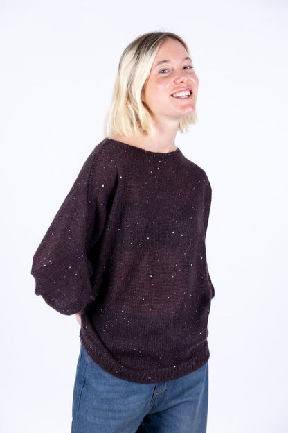 HaveOne - Poncho con paillettes