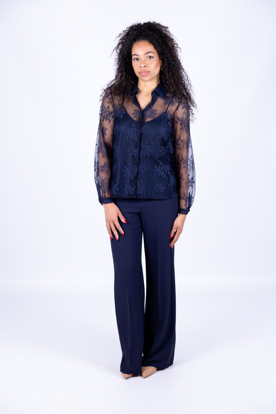 Emme - Camicia pizzo con top