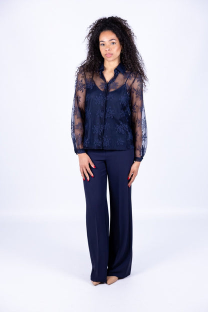 Emme - Camicia pizzo con top