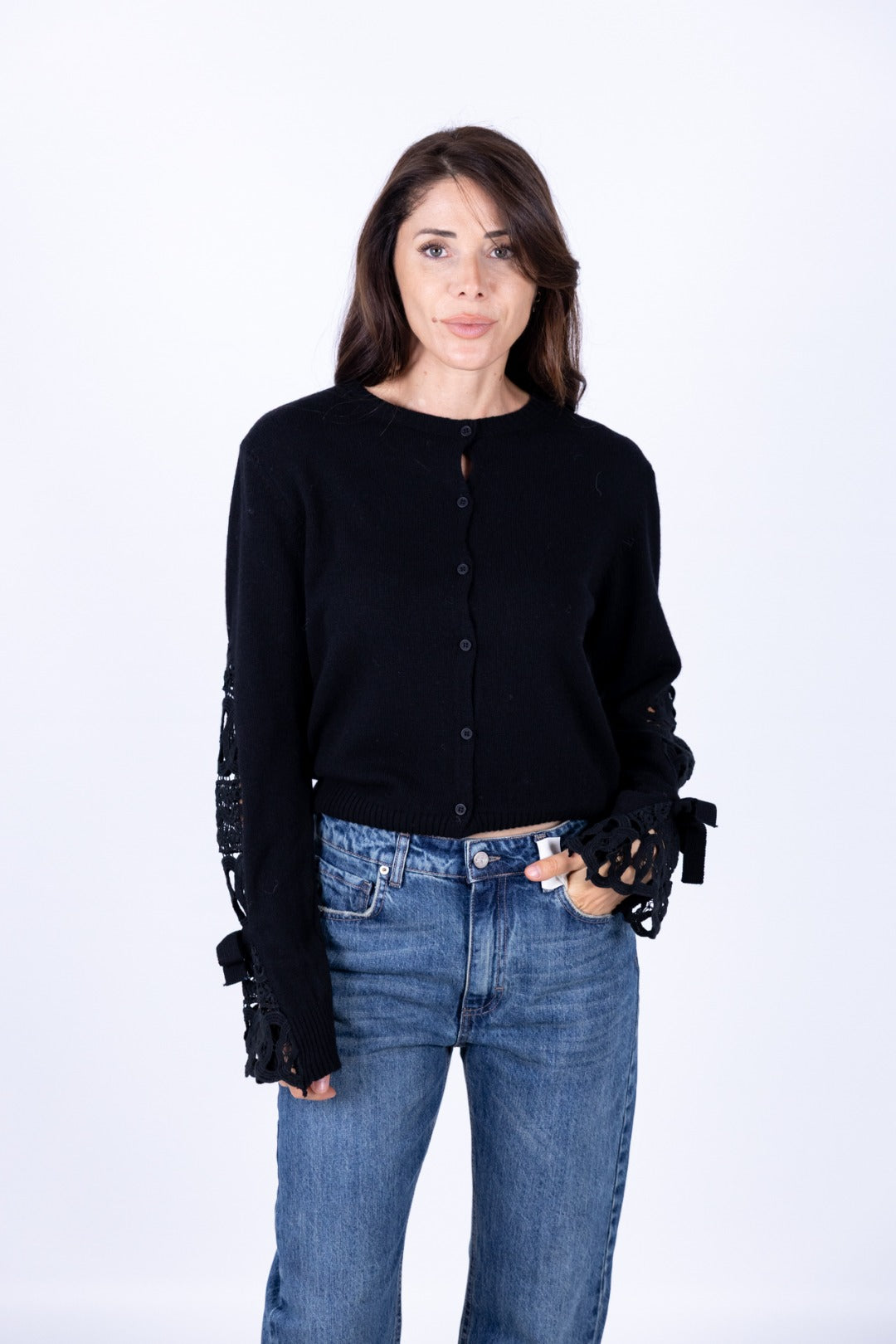 Philia Loft - Cardigan con pizzo