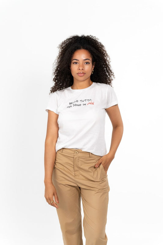 Susy Mix - T-shirt slim con scritta