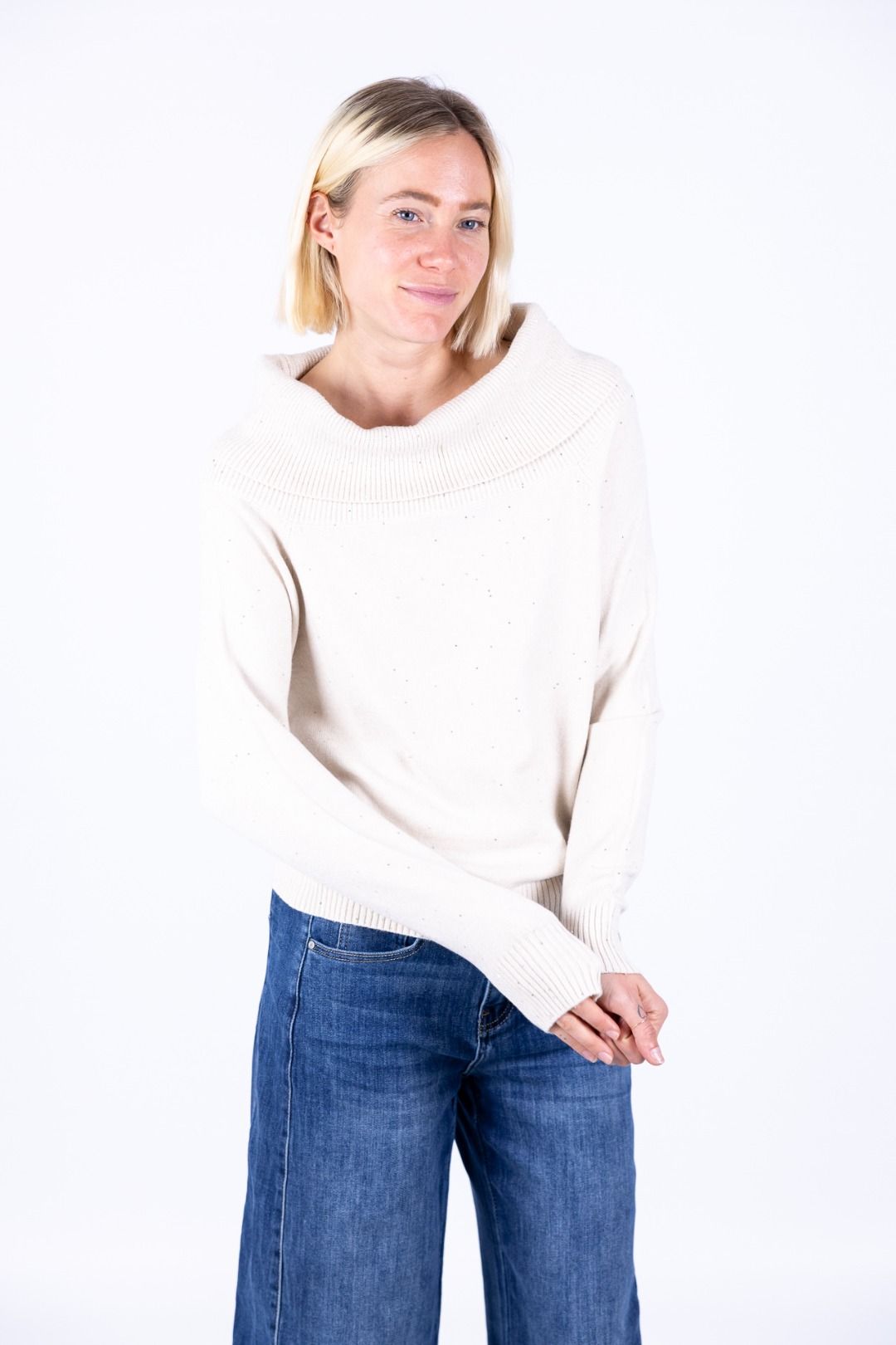 Susy Mix - Maglia shiffer con paillettes