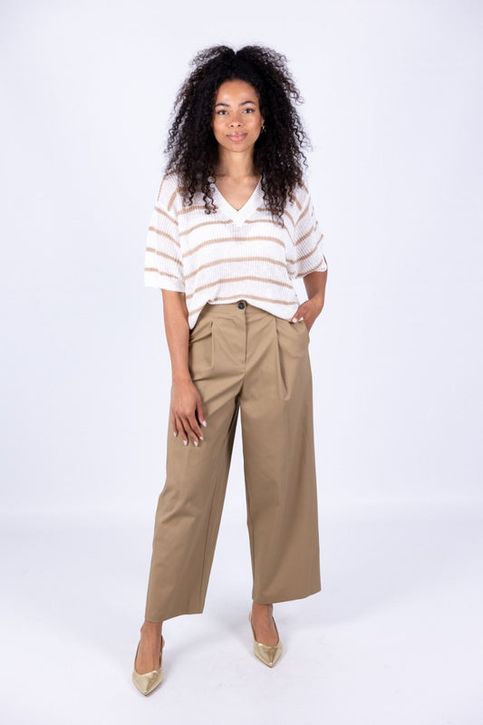 Tensione In - Pantalone cotone con pence