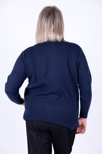 Ragno - Maglia collo a giro con costine sul collo