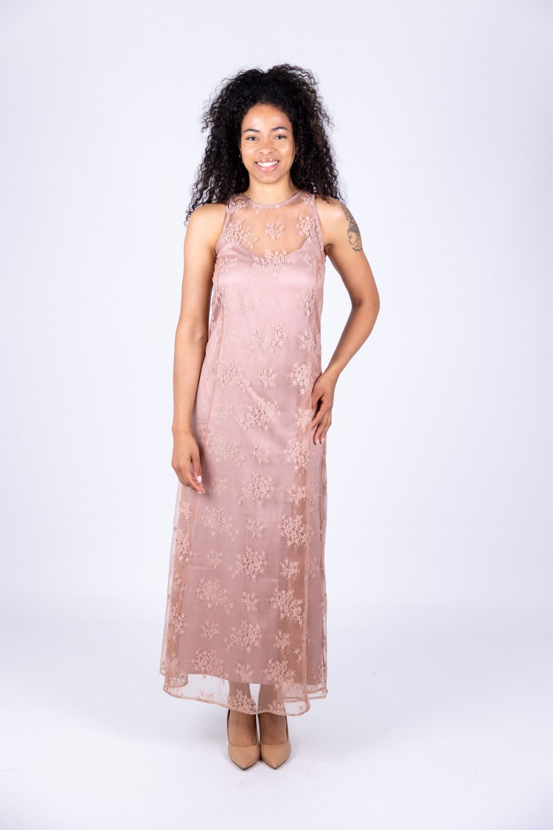 Emme - Abito pizzo rosa