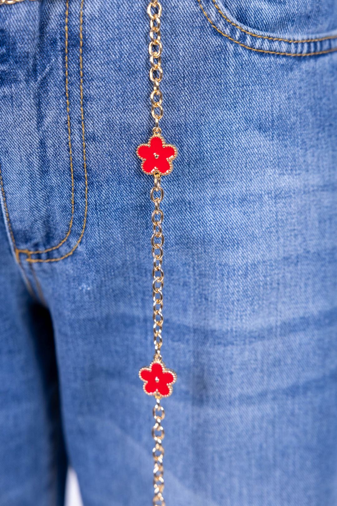 New Star - Cintura a catena con fiore