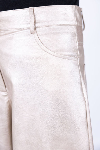 Tensione In - Pantalone ecopelle ovetto