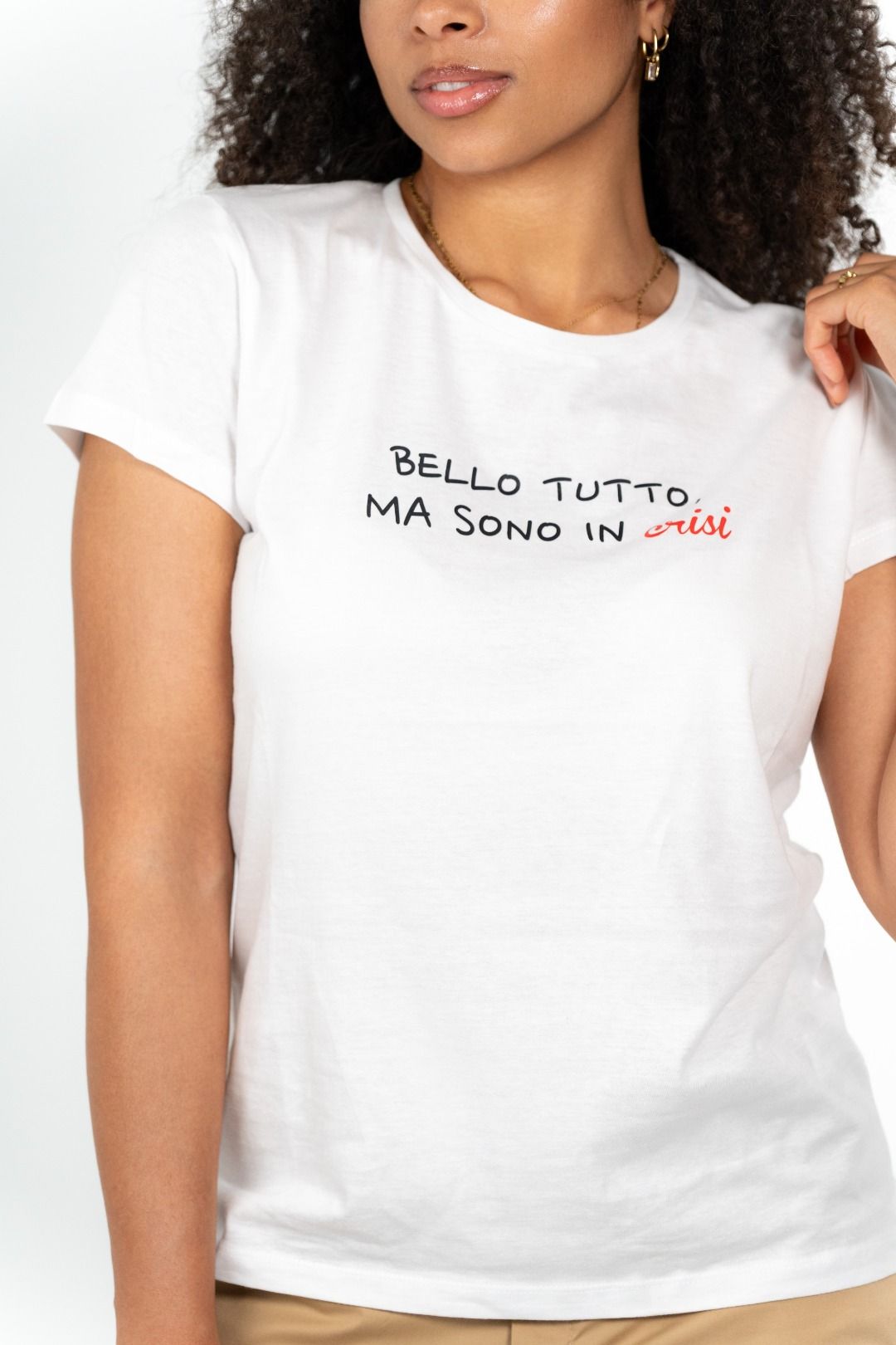 Susy Mix - T-shirt slim con scritta