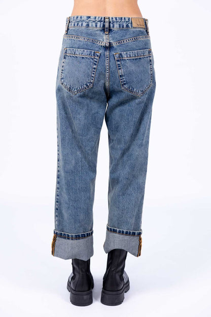 Susy Mix - Jeans dritto con risvolto
